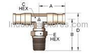 Alkon AQ64-DOT-4 1/4 Union T push to connect DOT approved